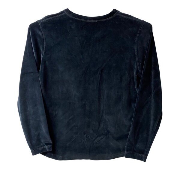 Northern Reflections Velour Black Long Sleeve Cotton/Polyester Top S/P - Picture 4 of 5